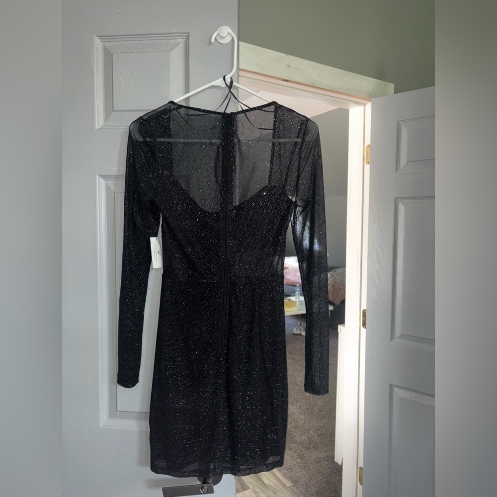 Windsor Sparkle Black Mini Dress - Picture 5 of 6